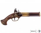 Denix 5309 3-barrel flintlock pistol Denix 5309 3-schots vuursteenpistool