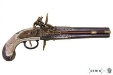 Denix 1264 double barrelled flintlock pistol Denix 1264 double barrelled turn-over flintlock pistol